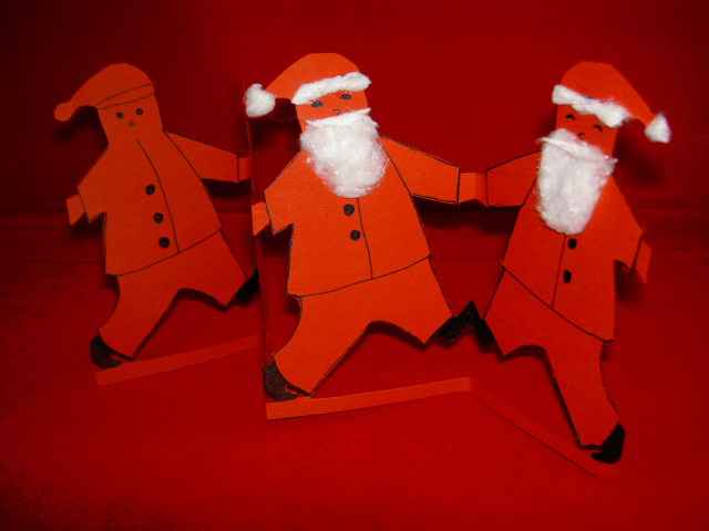 Nikolaus basteln aus Papier - Nikolaus Dekoration Bastelanleitung