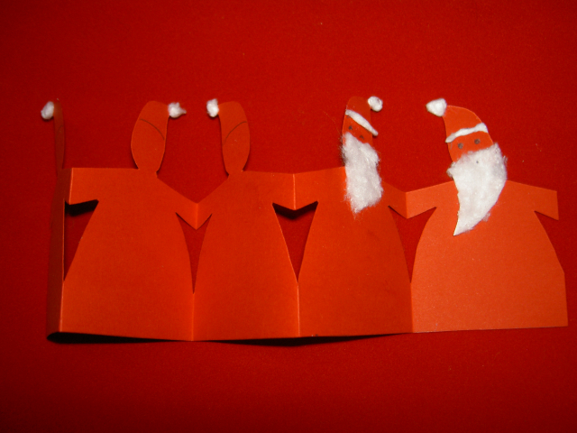 Nikolaus basteln aus Papier - Nikolaus Dekoration Bastelanleitung