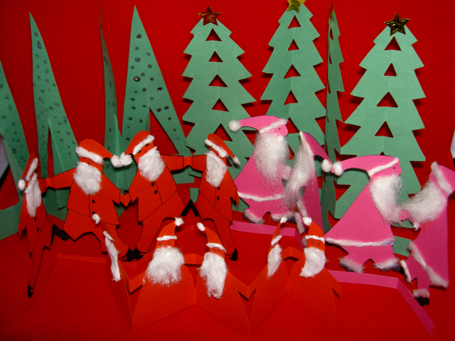 Nikolaus basteln aus Papier - Nikolaus Dekoration Bastelanleitung